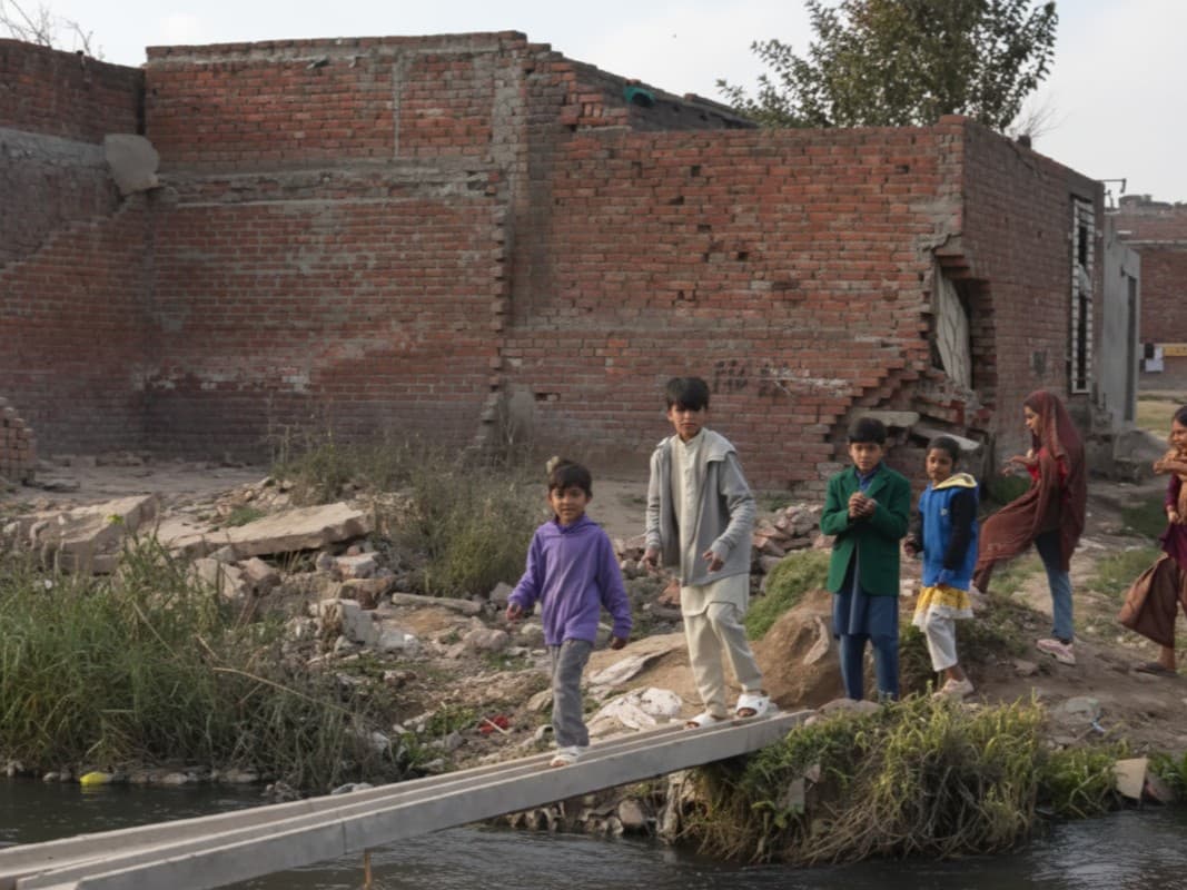 The remains of a house in Farkhabad 6 months after the flood